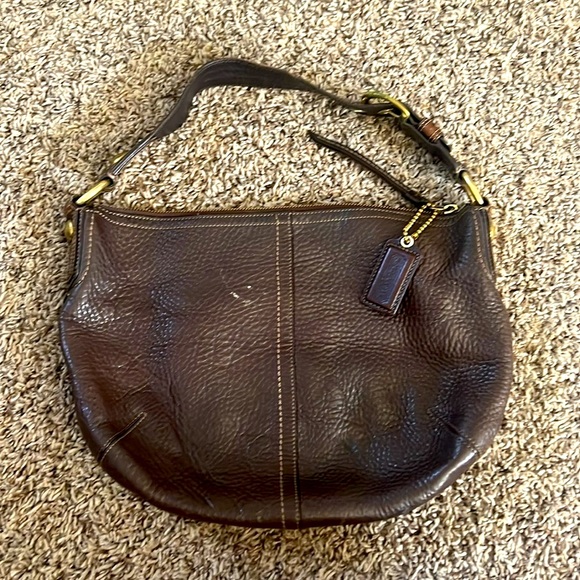 Coach Soho Pebbled Leather Hobo Single Handle Bag Purse - Picture 2 of 8